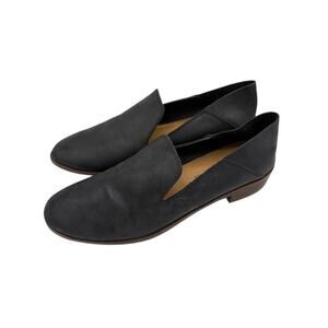 Lucky Brand Black Soft Leather Loafers Size 7